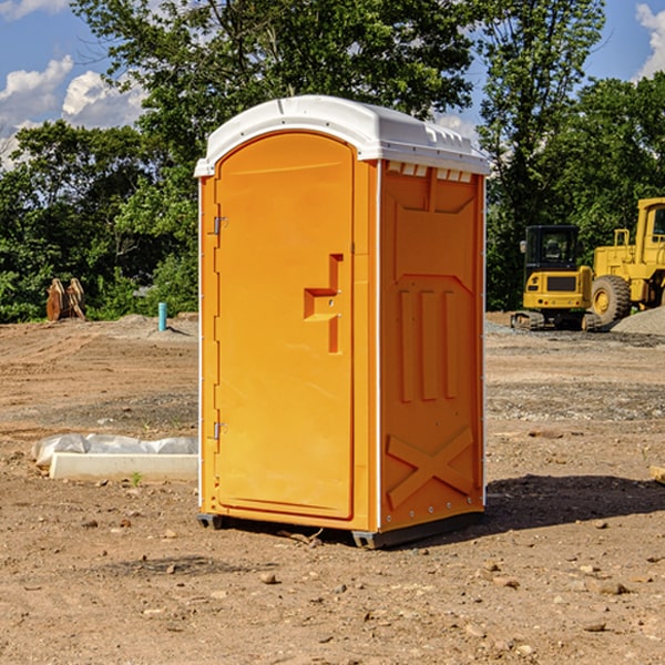 how often are the portable restrooms cleaned and serviced during a rental period in Ferris Michigan